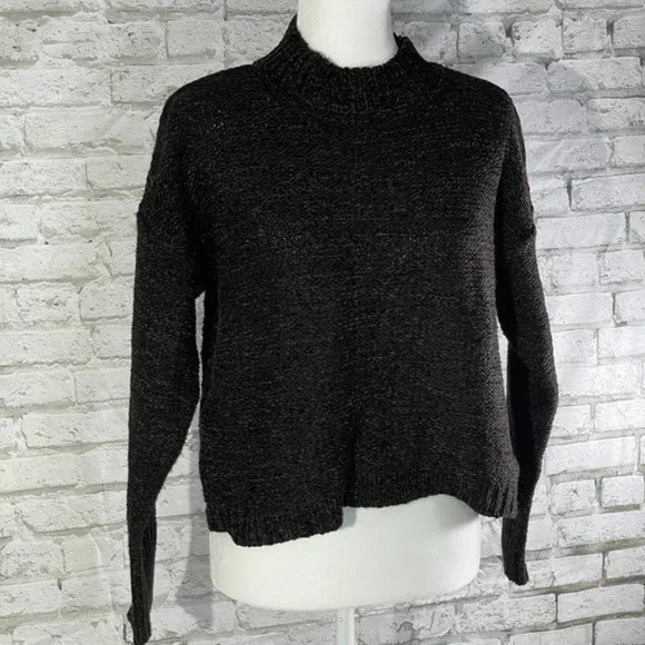 EVELYN TAYLOR Black Mock Neck Sweater Small - Picture 5 of 12